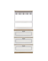 Hewett - Shoe Cabinet - Light Oak & White