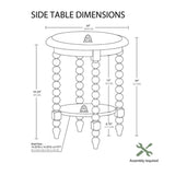 Philippe - Round End Table With Shelf - Brown