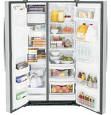 GE GSE25GYPFS - 36 in. 25.3 cu. ft. Side by Side Refrigerator with Ice & Water Dispenser - Stainless