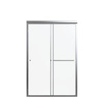 Semi Frameless Double Sliding Shower Door With Tempered Glass