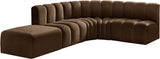 Arc - Velvet 5 Piece Corner Modular Sofa