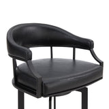 Pharaoh - Swivel Powder Coated And Faux Leather Metal Bar Stool