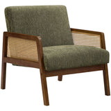 Accent Chair, Upholstered Seating For Living Room Or Bedroom - Green