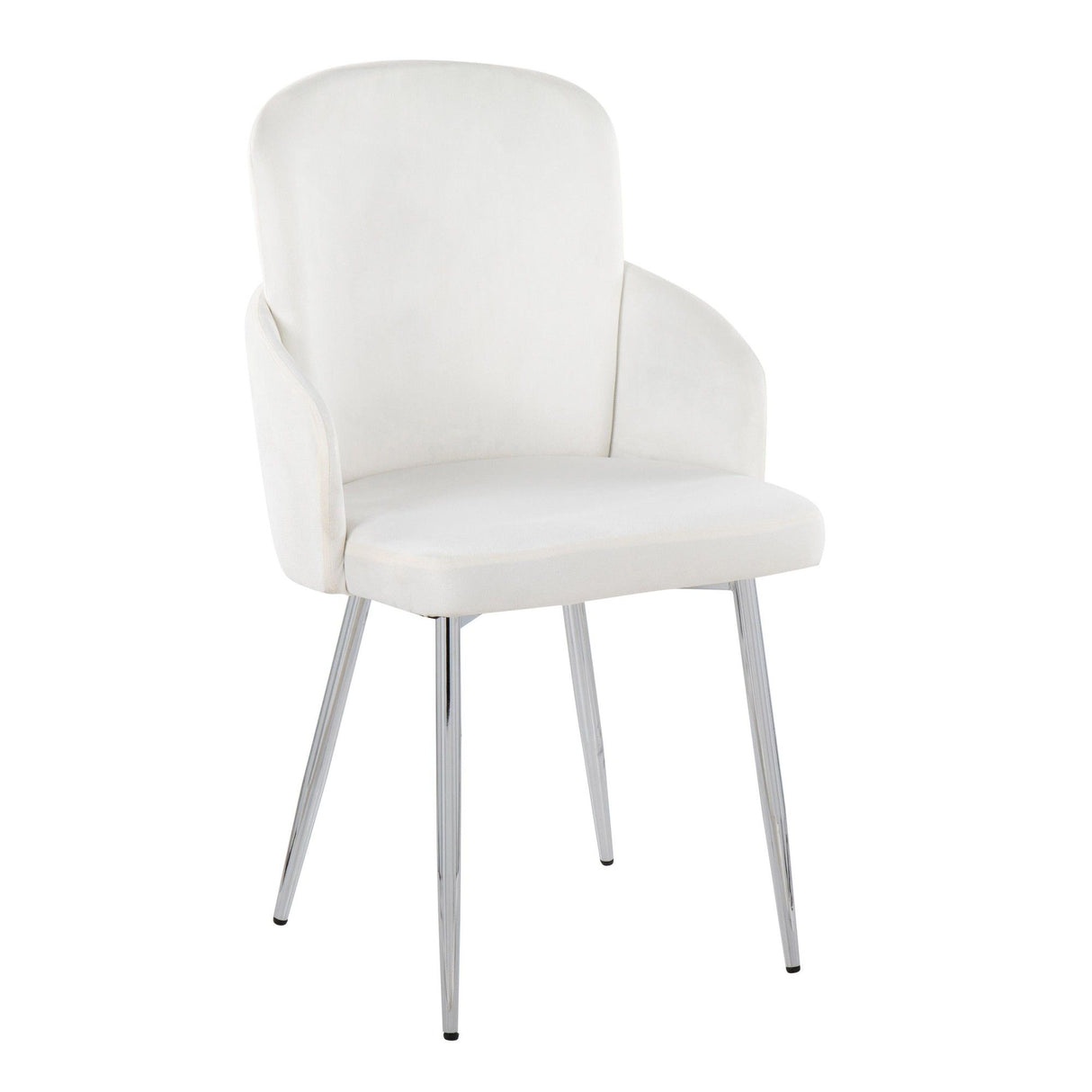 Dahlia - Contemporary Dining Chair (Set of 2) - Chrome Metal