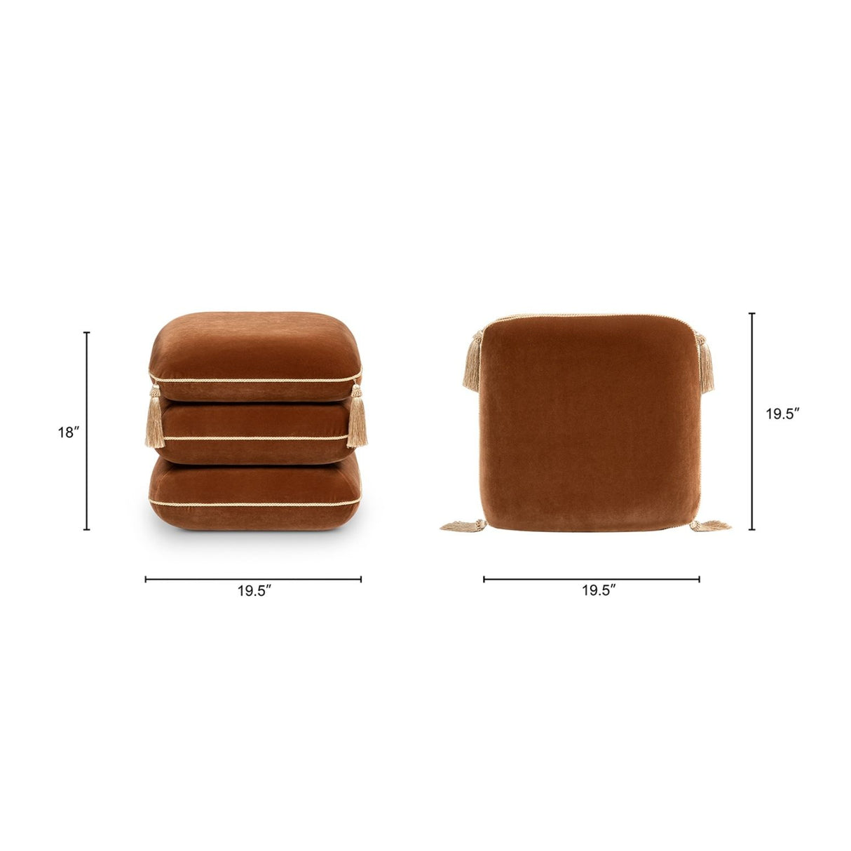 Monarch - Squared Upholstered Ottoman