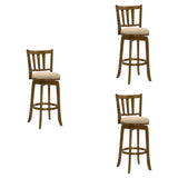Wren - Modern Farmhouse Swivel Wood Bar Height Kitchen Bar Stool