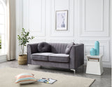 Glam Styled Micro Suede Velvet Loveseat