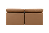 Indulge - Faux Leather 2 Seat Modular Armless Sofa