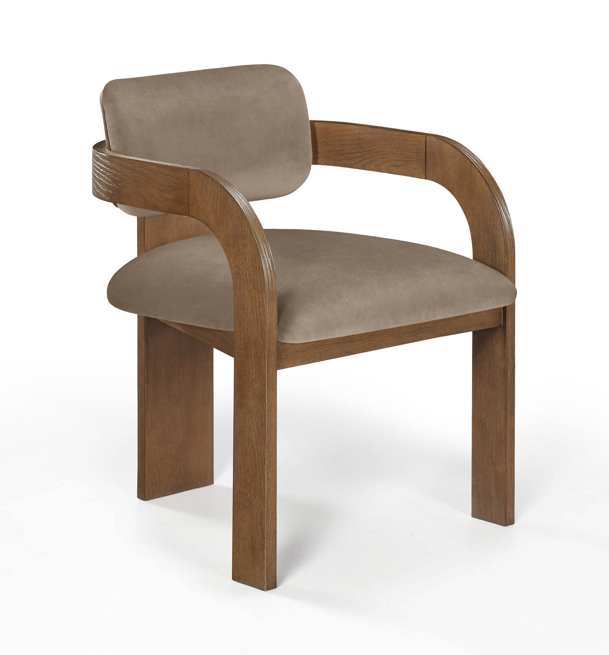 Cedra - Velvet Performance Fabric Upholstered Dining Chair (Set of 2) - Brown Frame