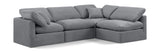 Indulge - Velvet 4 Piece Modular Sectional