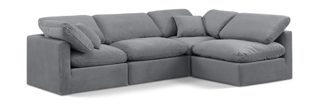 Indulge - Velvet 4 Piece Modular Sectional