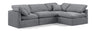 Indulge - Velvet 4 Piece Modular Sectional