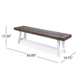 Tranquilizer - Outdoor Acacia Wood Bench With Slat Panel Design