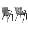 Nabila - Outdoor Wood And Rope Dining Chairs (Set of 2)