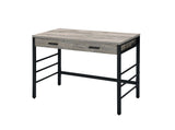 Disho - Writing Desk With USB - Light Weathered Oak & Black