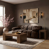 Orin - Velvet Performance Fabric Upholstered 2 Piece Modular Sofa