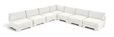 Hammond - Velvet Performance Fabric Upholstered 7 Piece Armless Sectional