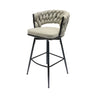 Bar Stool 360 Swivel With Back Footrest