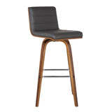 Vienna - 30" Swivel Bar Stool - Walnut Wood