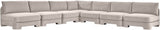 Hammond - Velvet Performance Fabric Upholstered 7 Piece Armless Sectional