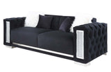 Trislar - Sofa With 4 Pillows Same 52525) - Black Velvet