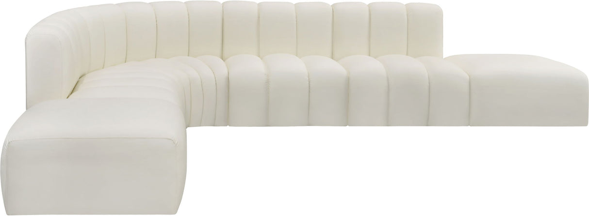 Arc - Faux Leather 7 Piece Corner Modular Sofa