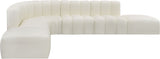 Arc - Faux Leather 7 Piece Corner Modular Sofa