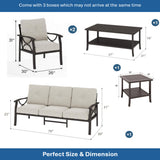 Patio Furniture Set With Coffee Table And Cushions For Backyard