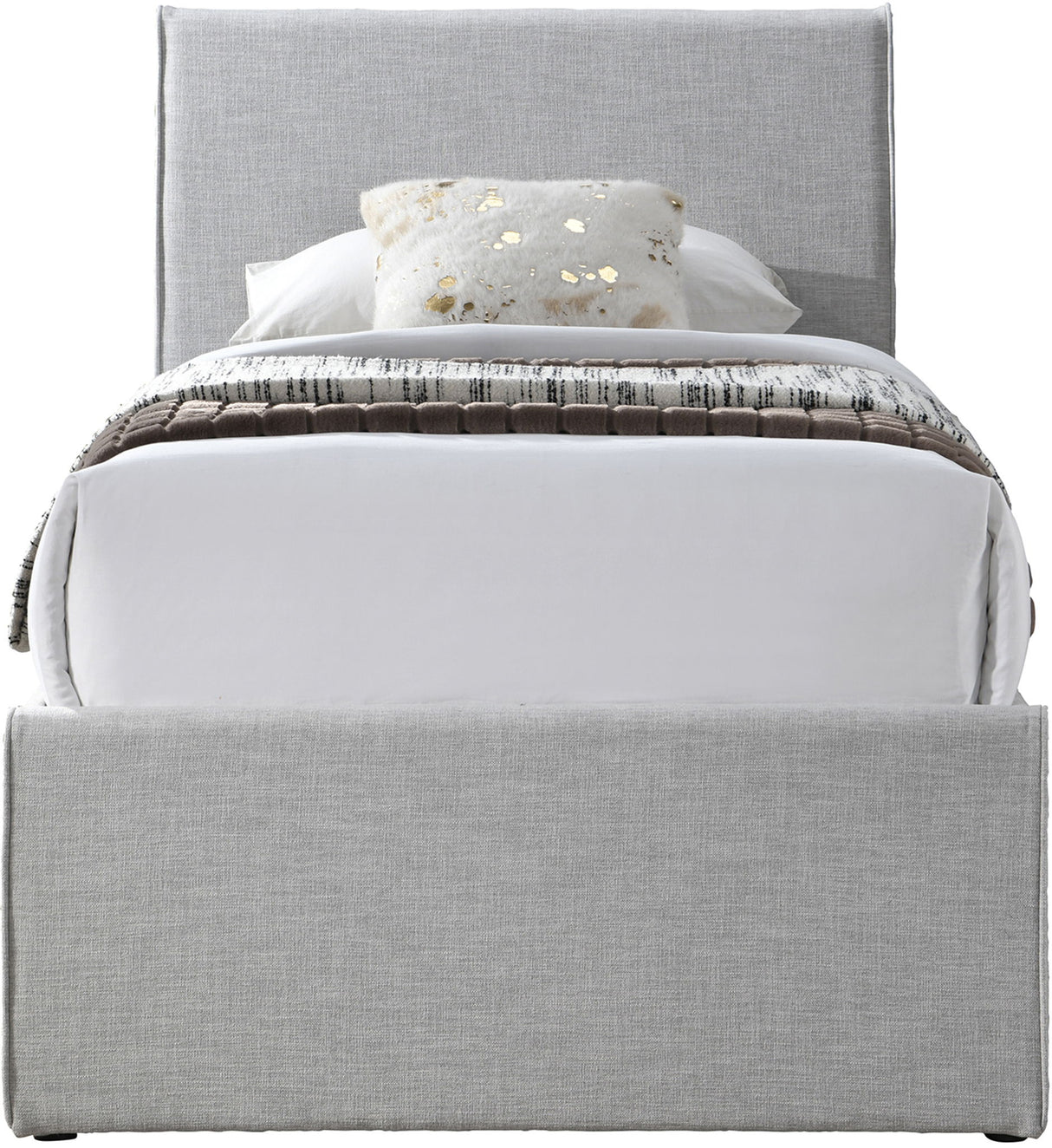 Myles - Linen Twin Trundle Bed