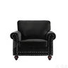 Upholstered Accent Armchair With Turned Legs For Living Room