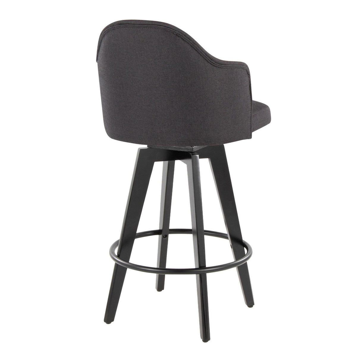 Ahoy - Fixed-Height Counter Stool (Set of 2) - Black Bamboo Legs