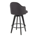 Ahoy - Fixed-Height Counter Stool (Set of 2) - Black Bamboo Legs