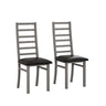 Metal Dining Chairs With Steel Legg, High Back Armless Design