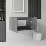 Floating Bathroom Vanity Cabinet With Soft Close Double Doors, Spacious Interior Storage, Wall Mounted, Cabinet Only