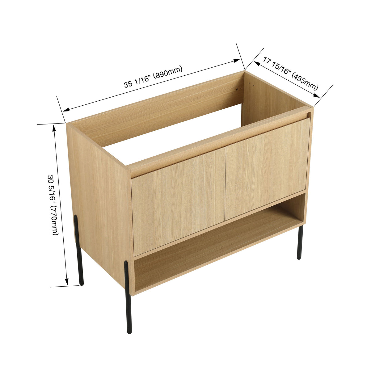 Freestanding Bathroom Vanity & Soft Close Cabinet Doors