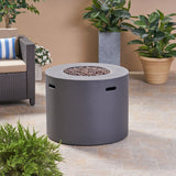 Round Iron Fire Pit With 40,000 Btu