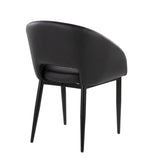 Renee - Upholstered Contemporary Chair (Set of 2) - Black Metal Legs