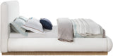 Rigby - Linen Bed With Natural Base