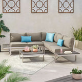 Sterling - Outdoor V Shaped 5 Seater Sofa Set With Cushions