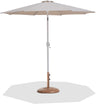 Fiji - Aluminum Patio Umbrella With Round Teak And White Base