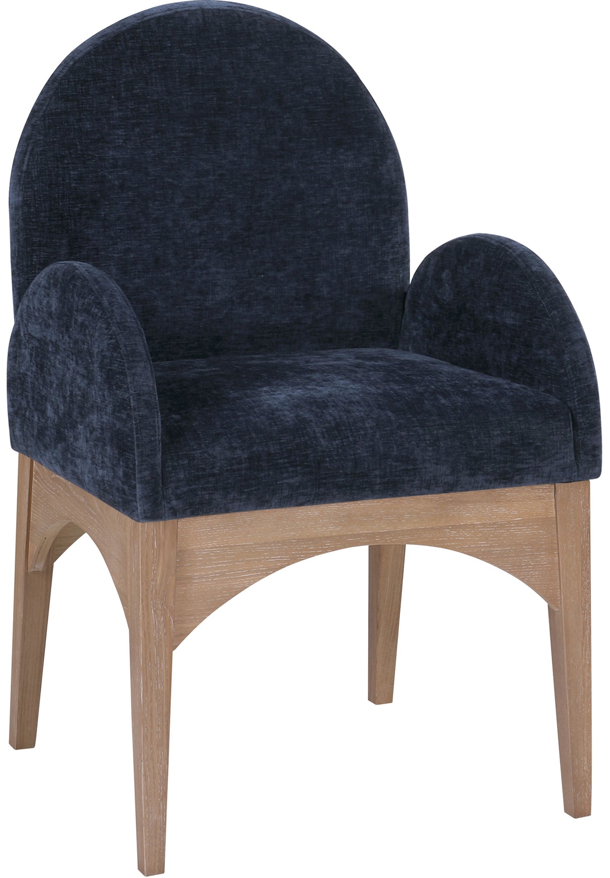 Waldorf - Chenille Dining Arm Chair With Natural Legs