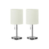 Lighting, Table Lamp, USB Port Included, Nickel, Contemporary (Set of 2)