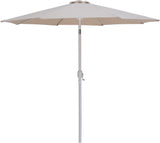 Fiji - Aluminum Patio Umbrella With Round Black And White Base