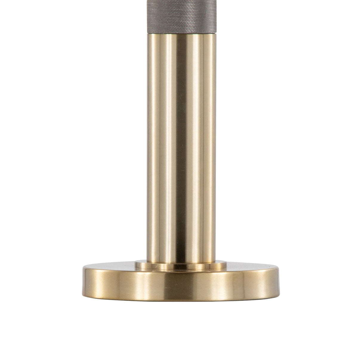 Trophy - Glam Table Lamp - Gold Metal And White Linen Shade