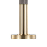 Trophy - Glam Table Lamp - Gold Metal And White Linen Shade