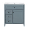 Bathroom Vanity With Sink, 3 Drawers And Adjustable Shelf, Freestanding Storage Unit
