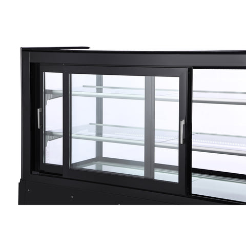 60 in. Refrigerated Bakery Display Case in Black, 17.6 cu. ft. (KM-CDHF-17C-BK)