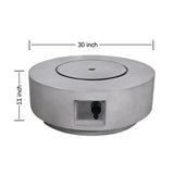 Reinforced - Propane Gas Outdoor Fire Pit Table With Lid