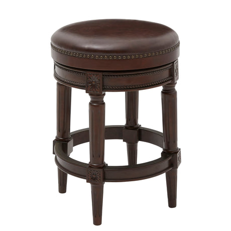 Rustic Elegance Backless Swivel Stool
