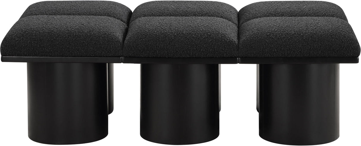 Pavilion - 6 Piece Modular Bench With Black Base